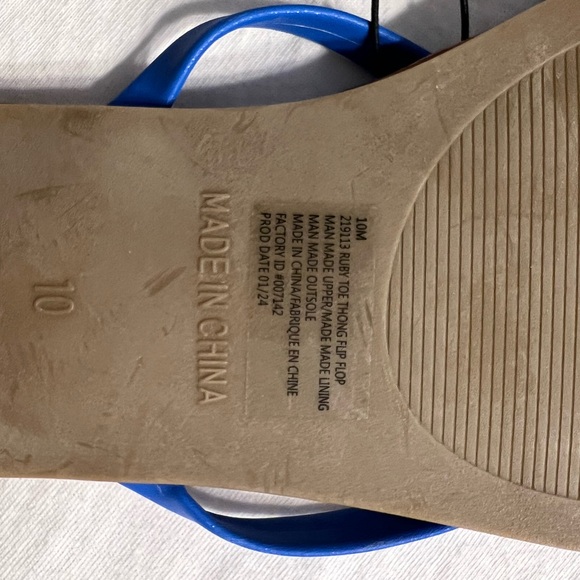 Maurices Ruby Roe Blue and Silver Women's Sandals Thong Sandal - Picture 6 of 7